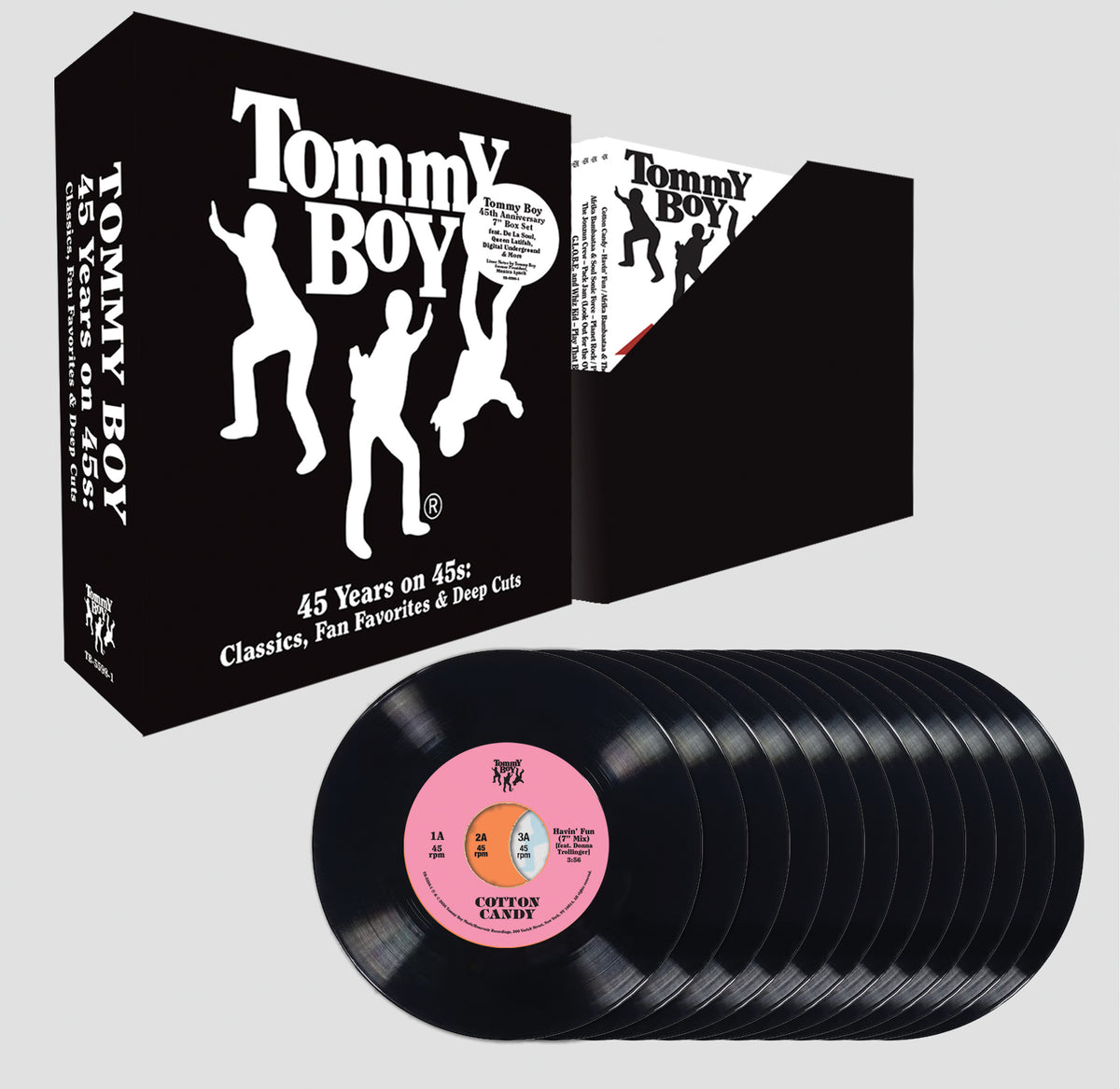 Various Artists: Tommy Boy - 45 Years on 45s: Classics, Fan Favorites & Deep Cuts Vinyl Box Set 12×7"